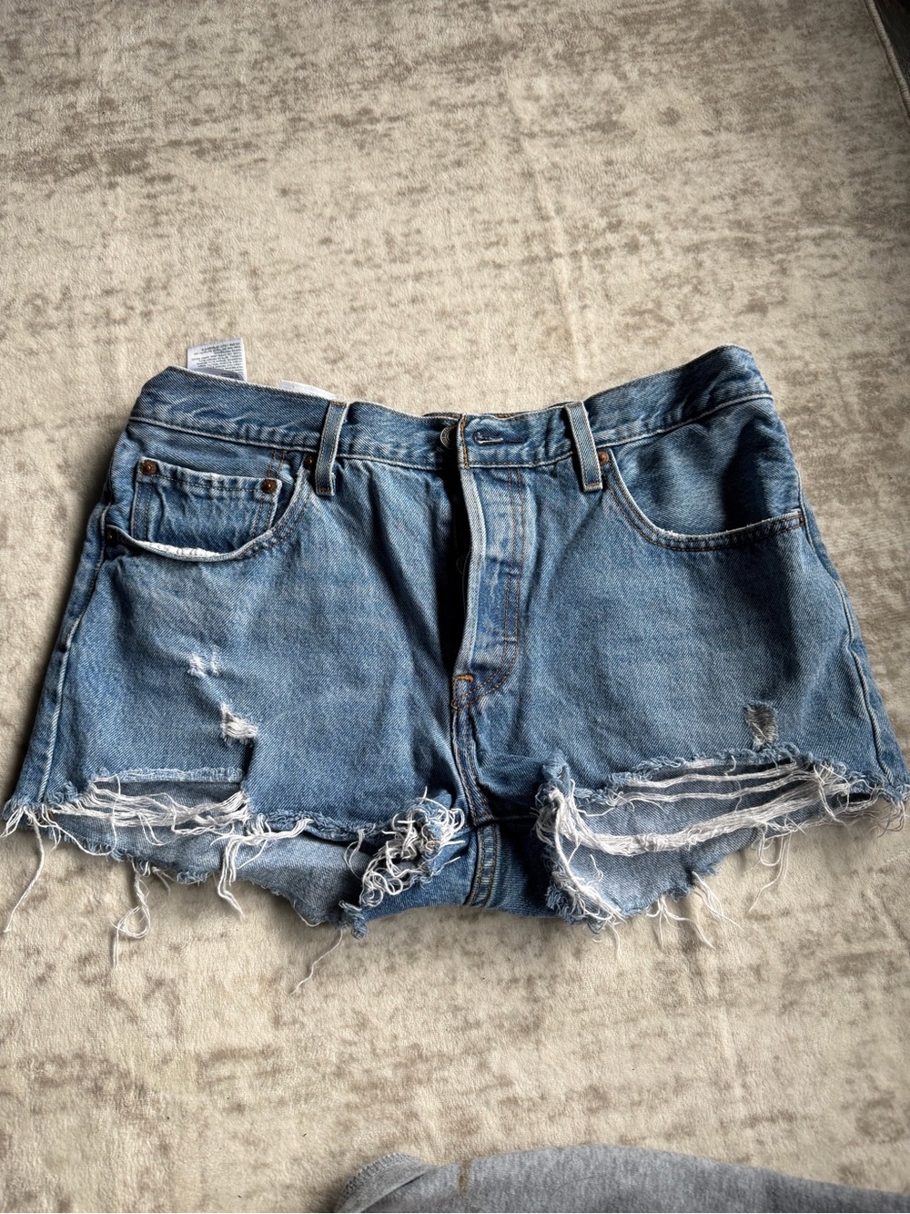 Levi’s Classic Distressed Denim Women’s Shorts - Light Blue